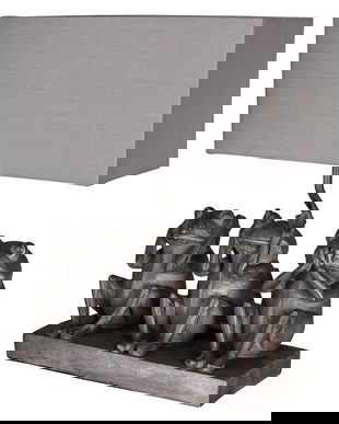 Lampa de masa cu trei broaste