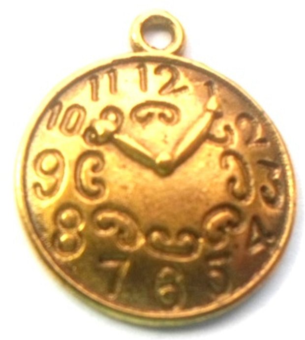 Pandantiv metalic ceas banut auriu