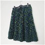 Fusta tricotata combinatie lana cu bordura crosetata verde bleumarin