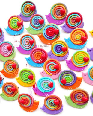 ''Melci colorati'' - martisoare brose