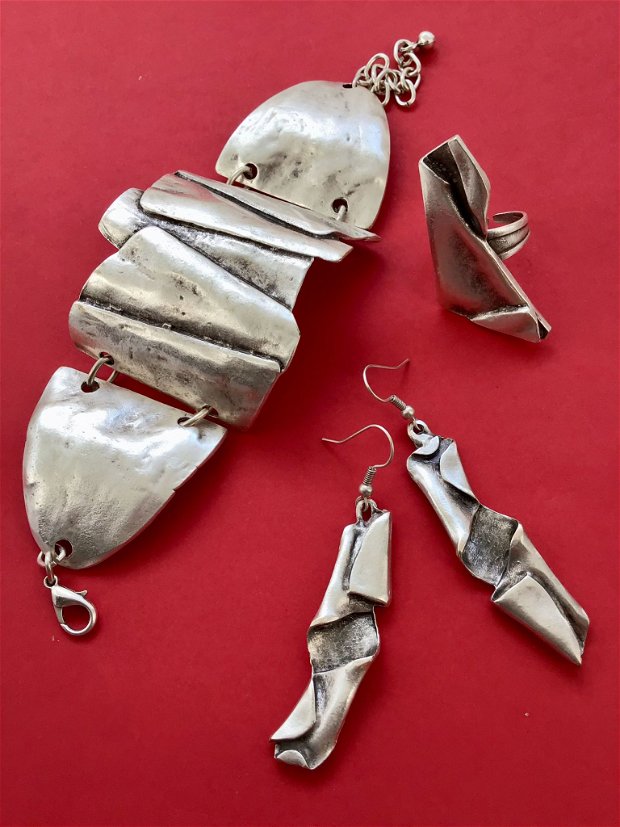 Set Medieval Zamac argintat