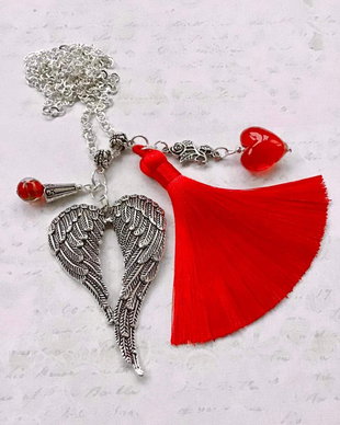Colier "Happy Angel Red"
