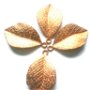 Pandantiv metalic frunza auriu