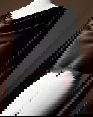 Bluza elegantă neagră din combinație de mătase de înaltă calitate mărimea XS