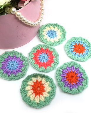 Coaster. Suport pahar. Aplicatie crosetata manual
