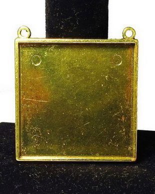 Pandantiv metalic, auriu antichizat, 49x49 mm