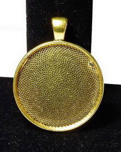 Pandantiv metalic, auriu antichizat, 43x34 mm
