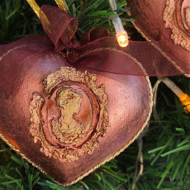 Set globuri inima din lemn