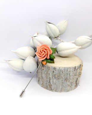 Pin trandafir roz