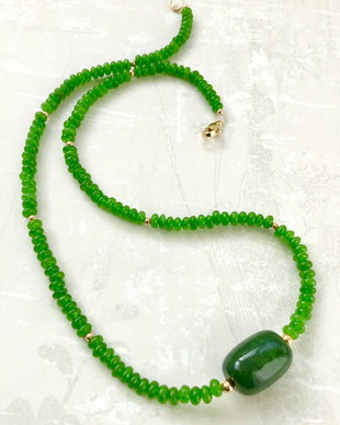 Colier CHOKER Jad verde