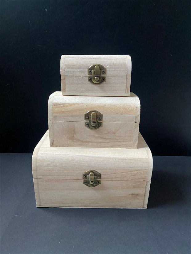 LCL05 - 3 cutii lemn natur