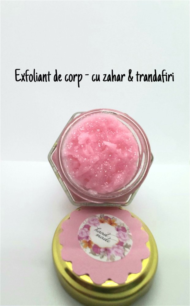 ,,Trandafir si zahar" - exfoliant de corp (120gr.)