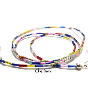 Lantisor ochelari cu margele tubulare multicolore II