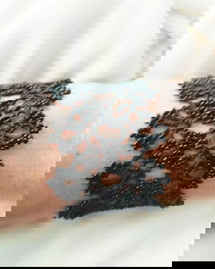 Bratara dantela neagra cu margelute negre, bratara dantela frivolite, cadou Craciun, bijuterii unicat