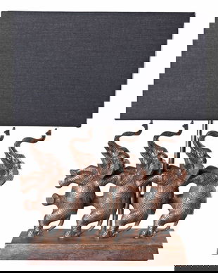 Lampa de masa cu patru elefanti