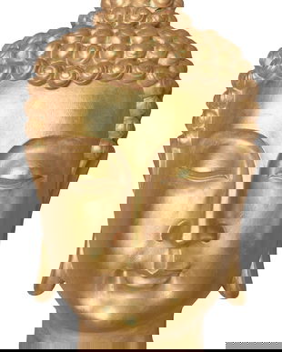 Statueta aurie Buddha pentru pus pe perete