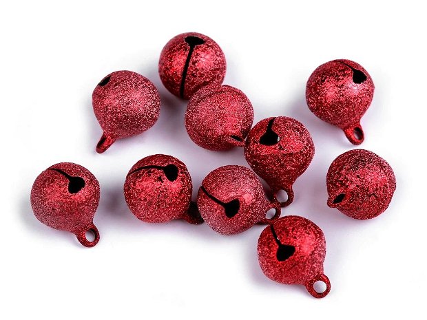 Zurgalai decorative rosii glazurate,12mm, set 10 bucati- 800027