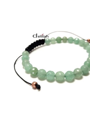 Bratara shamballa unisex cu snur si aventurin fatetat