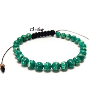 Bratara unisex cu snur si regalit verde