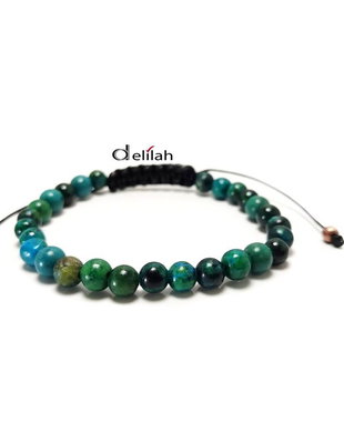 Bratara unisex cu snur si chrysocolla