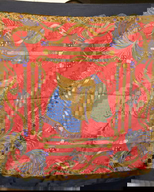 Esarfa din matase naturala model Hermes