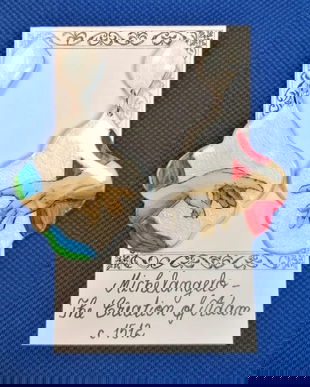 Cercei pictati manual dupa Michelangelo