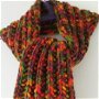 fular tricotat manual vesel colorat