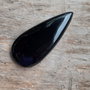 Cabochon onix negru, 40x18 mm