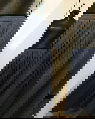 FUSTA BAVAREZA STOFA LANA ALBASTRU