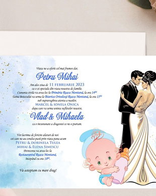 Invitatii nunta si botez PM56