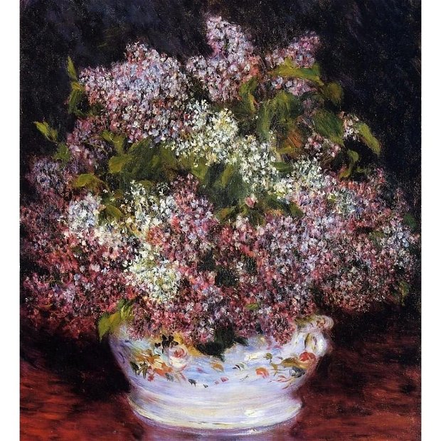 Cercei pictati manual reproducere dupa Renoir