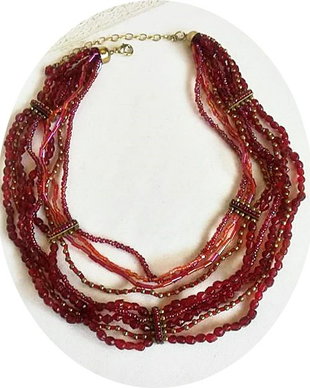 colan - chocker multisir rosu granat
