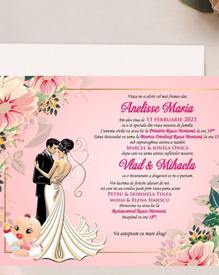 Invitatii nunta si botez PM57