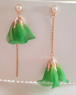 Cercei "BLOSSOM" - verde