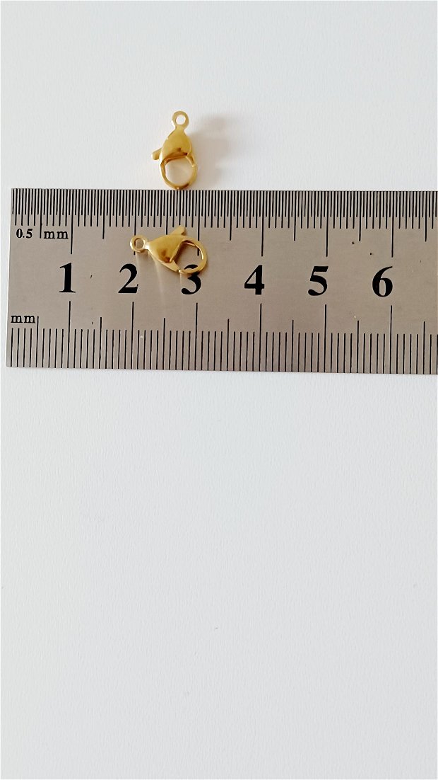 Inchizatoare inox auriu, 12x6mm - 1 buc