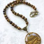 Colier vintage ochi de tigru