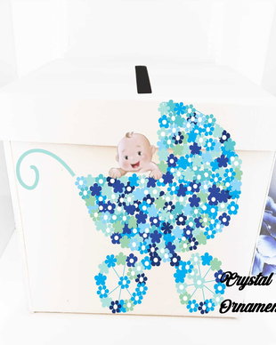 Cutie de dar botez baby boy / carucior