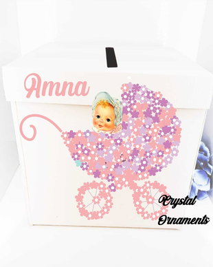 Cutie de dar botez baby girl / Carucior