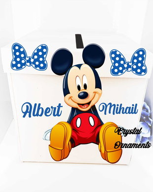Cutie de dar botez Mickey Mouse