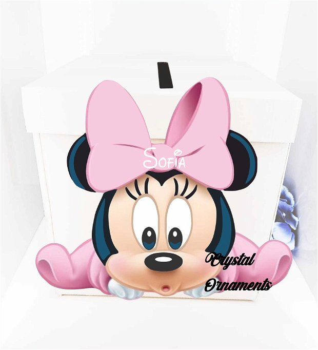 Cutie de dar botez Minnie Mouse