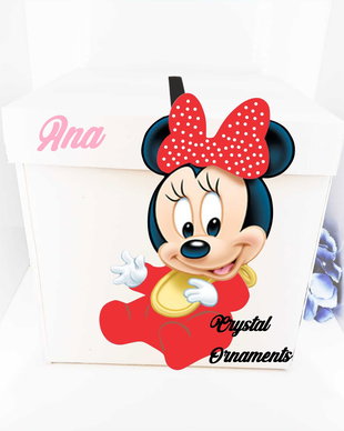 Cutie de dar botez Minnie mouse baby