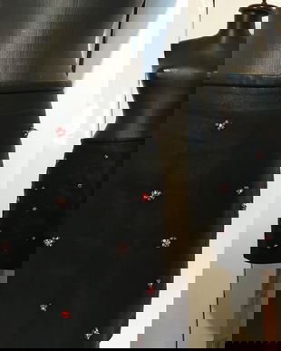 FUSTA PIELE ECOLOGICA ACCESORIZATA CU CRISTALE