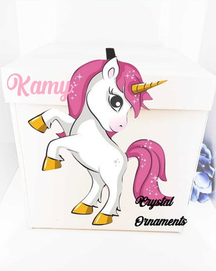 Cutie de dar botez unicorn