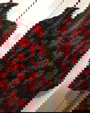 ALETIEL CREATION PARIS BLUZA MATASE NATURALA FLORAL