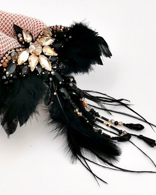 Rezervat Broșă - Black Glam Bird