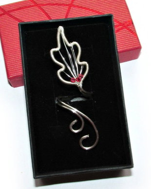 Inel Silver Leaf