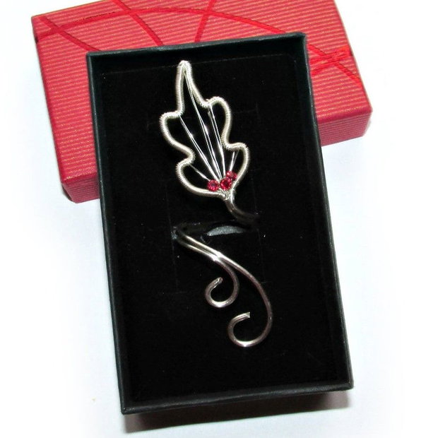 Inel Silver Leaf