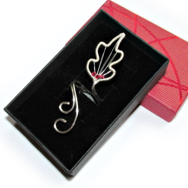Inel Silver Leaf