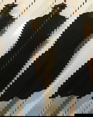 H&M ROCHIE NEAGRA MIDI 3D