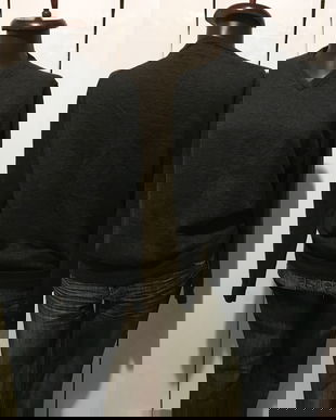 H&M PULOVER NEGRU LANA MERINOS